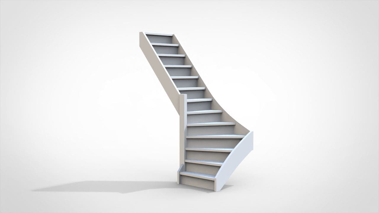 Onderkwart trap links - 2