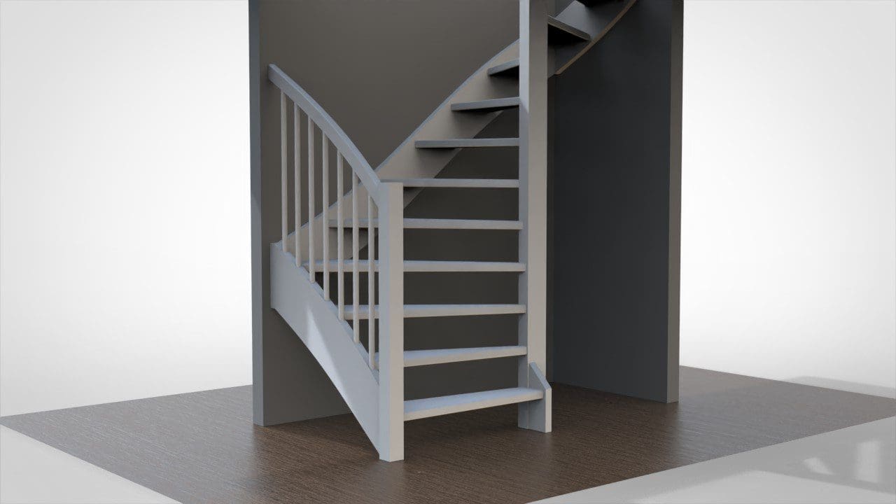 Halveslag trap rechts - 3